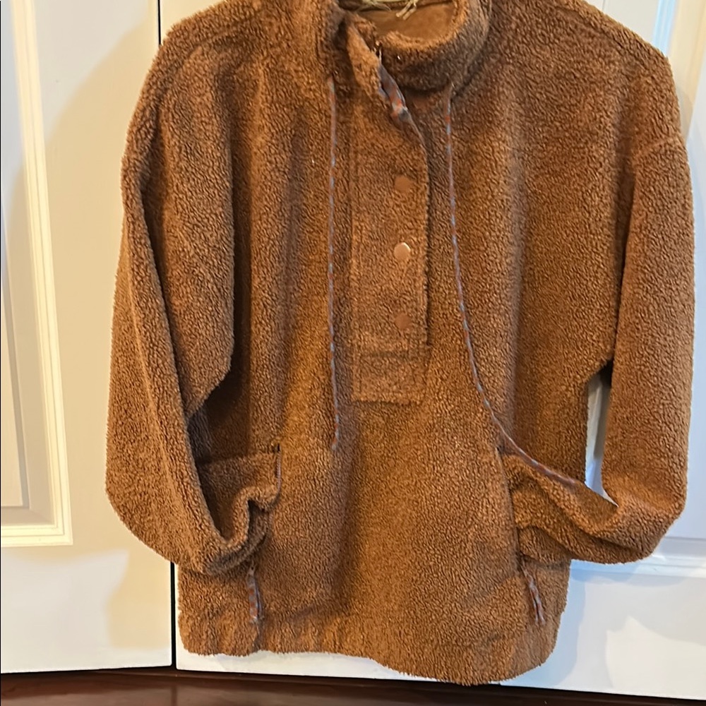 Women's Cozy Brown Fleece Jacket
